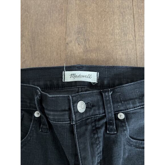 MADEWELL 29x27 WOMEN'S JEANS 9" HIGH RISE SKINNY BLACK DENIM - Picture 2 of 4